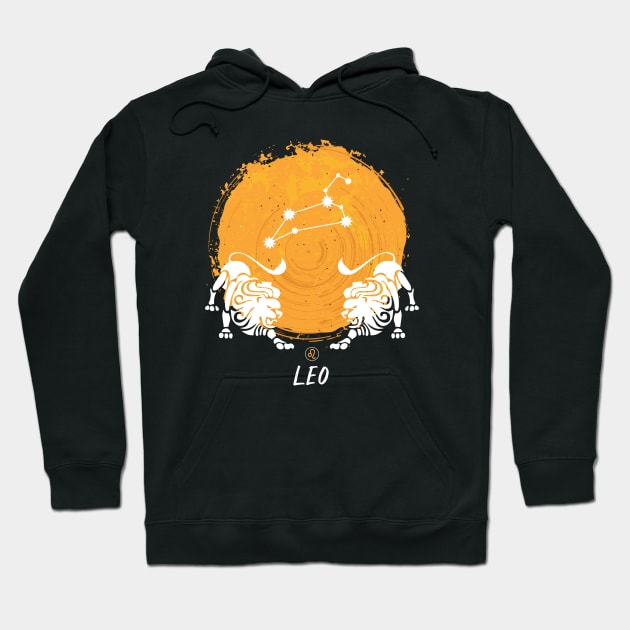 Retro Leo Zodiac Sign // Vintage Leo Astrology Hoodie by SLAG_Creative